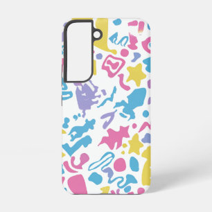Fun pastel colorful vibrant shapes samsung galaxy s22 case