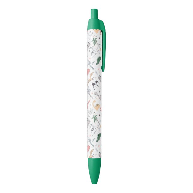 Fun Pastel Dinosaur Scene Pattern Pen (Bottom (Vertical))