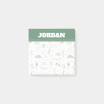 Fun Pastel Dinosaur Scene Pattern Post-it Notes