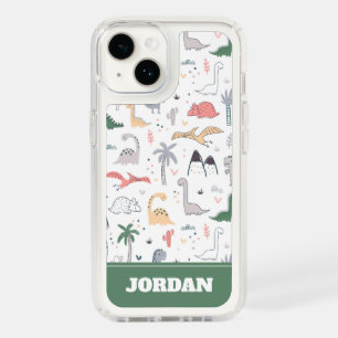 Fun Pastel Dinosaur Scene Pattern Speck iPhone 14 Case