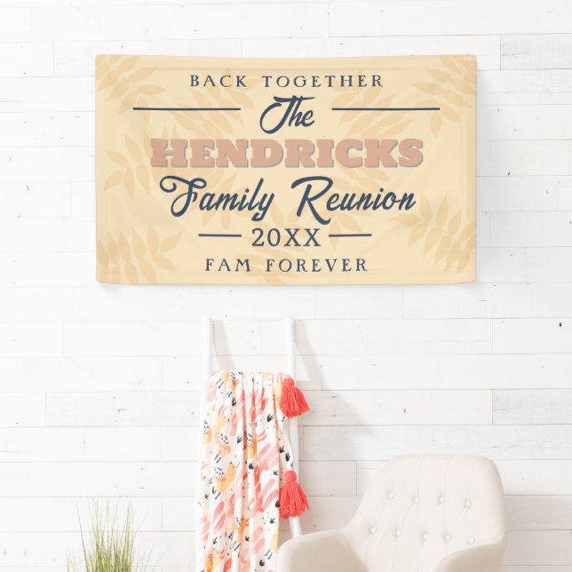 Fun, pastel Family Reunion Welcome Banner (Insitu)