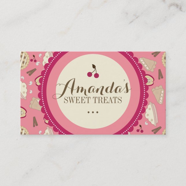 Fun Pastry Chef Business Cards (Front)
