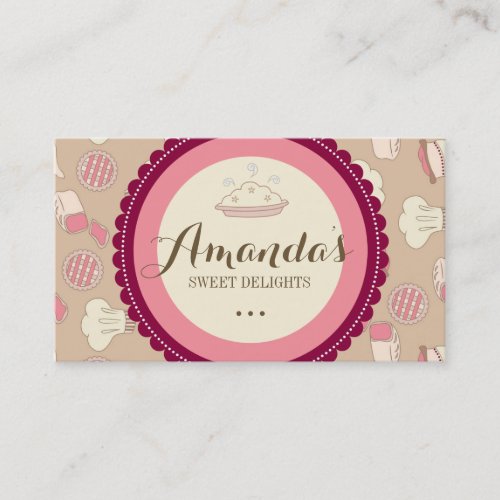 Fun Pastry Chef Business Cards