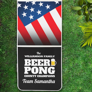 Fun Patriotic Custom Champion Beer Pong Table