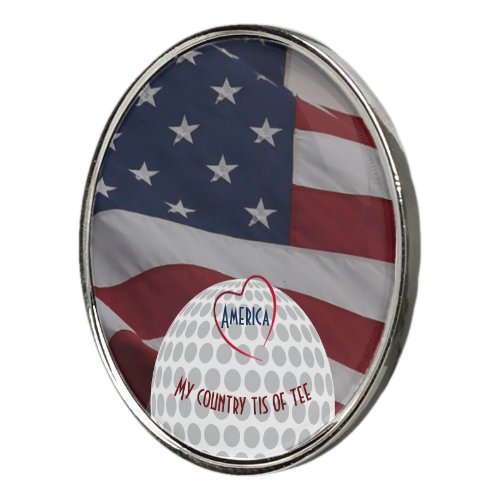 Fun Patriotic Flag Golfers Gift Golf Ball Marker