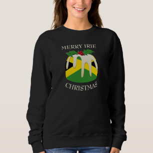 Fun Patriotic JAMAICA FLAG Christmas Pudding Sweatshirt