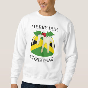 Fun Patriotic JAMAICA FLAG Christmas Pudding Sweatshirt