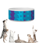 Fun Pattern 3 Ceramic Pet Bowl<br><div class="desc">A fun blue and purple pattern digitally created. A perfect pattern design for pets,  kids and adults on many trendy products!</div>
