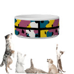 Fun Pattern 5 Ceramic Pet Bowl<br><div class="desc">A fun colorful pattern full of organic shapes,  digitally created. A perfect pattern design for pets,  kids and adults on many trendy products!</div>