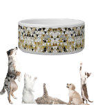 Fun Pattern 8 Ceramic Pet Bowl<br><div class="desc">A modern,  neutral color triangle pattern,  digitally created. A perfect pattern design for pets,  kids and adults on many trendy products!</div>