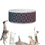 Fun Pattern 9 Ceramic Pet Bowl<br><div class="desc">A pretty flower mandala pattern with gradient colors. A perfect pattern design for pets,  kids and adults on many trendy products!</div>