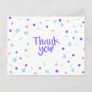 Fun pattern thank you card
