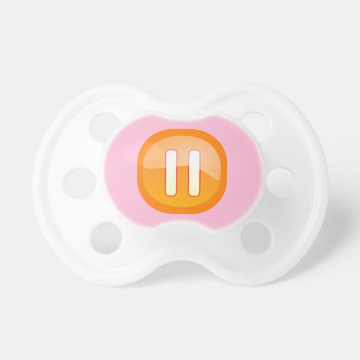 Fun Pause Button Baby Cotton Candy Pink Pacifier