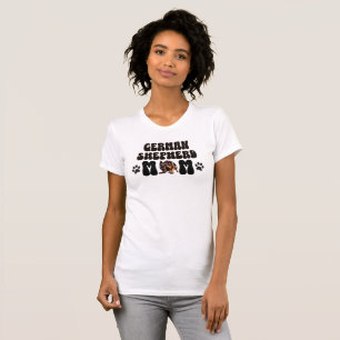 Fun Pawprints German Shepherd Mom T-Shirt