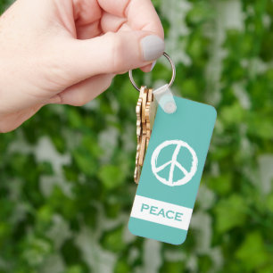 fun PEACE SYMBOL WITH NAME Keychain