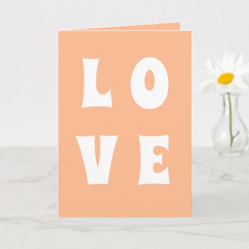 Fun Peach Love Valentines Day Card