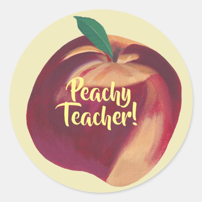 Fun - Peachy Teacher - Peach Stickers (Front)