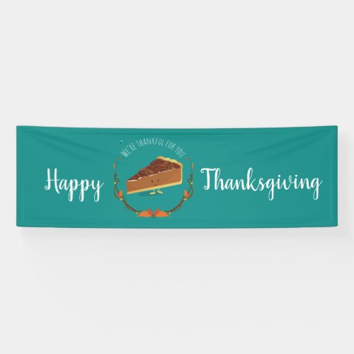 Fun Pecan Pie Food Thanksgiving Banner