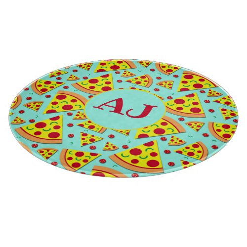 Fun Pepperoni Pizza Slices Food Pattern Cutting Board