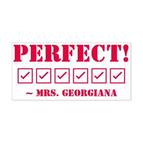 Fun PERFECT Educator Rubber Stamp