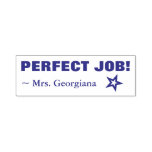 [ Thumbnail: Fun "Perfect Job!" Commendation Rubber Stamp ]