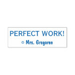 [ Thumbnail: Fun "Perfect Work!" Educator Rubber Stamp ]