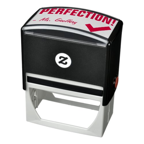 Fun PERFECTION  Educators Name Rubber Stamp