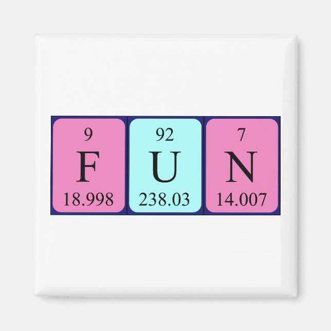 Fun periodic table word magnet (Front)
