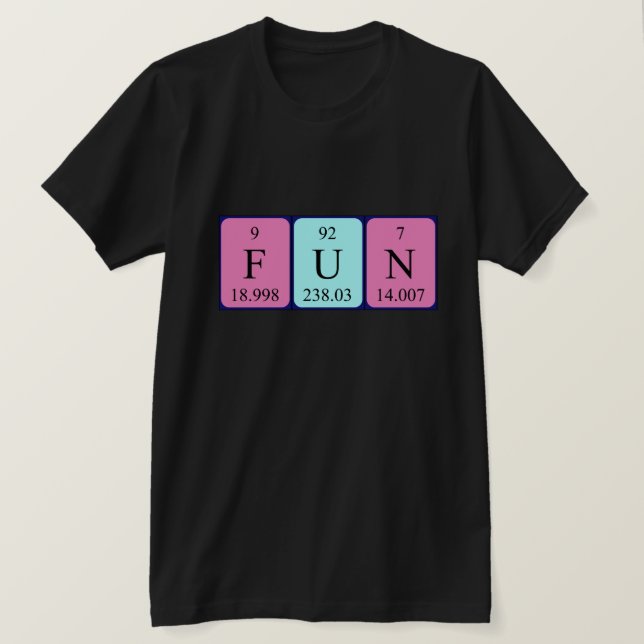 Fun periodic table word shirt (Design Front)