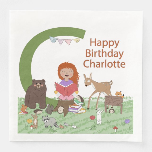 Fun Personalised Napkins For Birthday Party (Front)