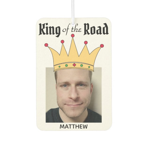 Fun Personalised Road King Crown Photo Air Freshener | Zazzle