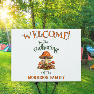 Fun Personalize Retro Family Reunion Welcome Sign