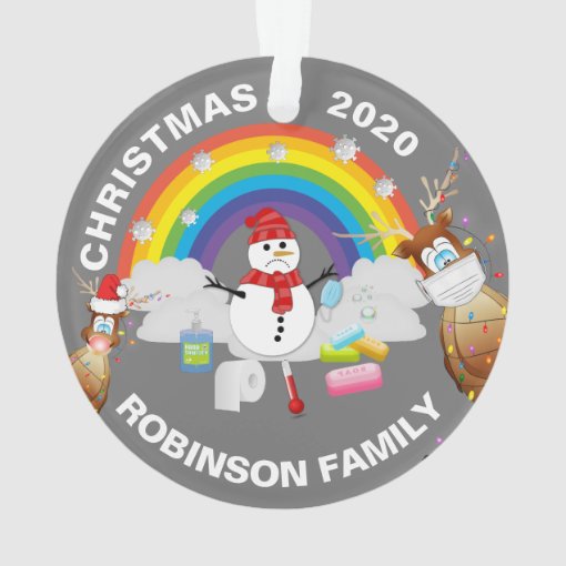 Fun Personalized 2020 Covid Christmas Tree Ornament Zazzle
