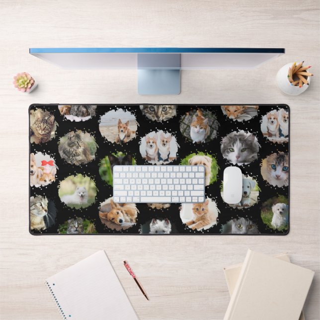Fun Personalized 24 Photo Collage Desk Mat (Office 1)