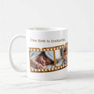 Fun Personalized 4-Photo Old Film Strip Graduation Coffee Mug