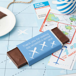 Fun Personalized Airplanes in Formation, Blue Hershey's Miniatures