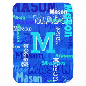 Fun Personalized and Monogrammed Boy's Baby Blanket