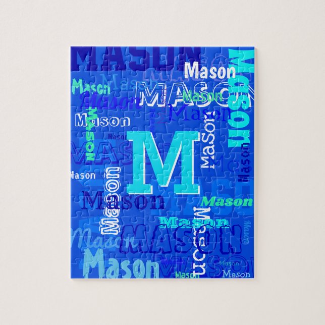 Fun Personalized and Monogrammed Jigsaw Puzzle (Vertical)