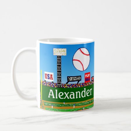 Fun Personalized Baseball Mug Boy Sports Gift