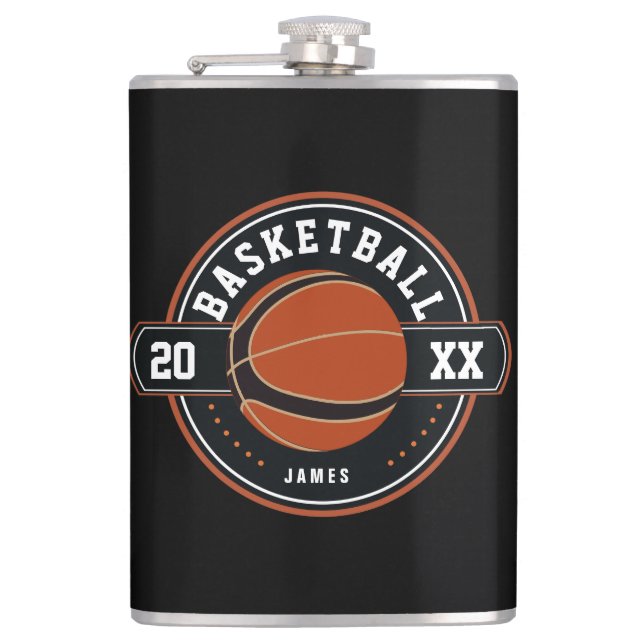 Fun Personalized Basketball Theme    Flask (Front)
