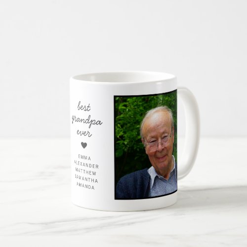 Fun Personalized Best Grandpa Ever Photo Coffee Mug