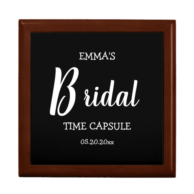 Fun Personalized Bridal Time Capsule Keepsake Box (Front)