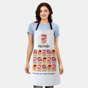Fun Personalized Christian Christmas Mushrooms Apron