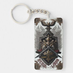 Fun Personalized Coat of Arms Name Keychain