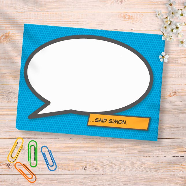 Fun Personalized Comic Book Pop Art Speech Bubble  Post-it Notes (Creator Uploaded)