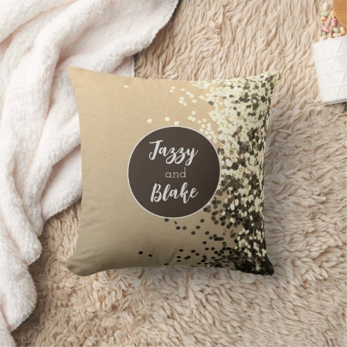 Fun Personalized Confetti Throw Pillow