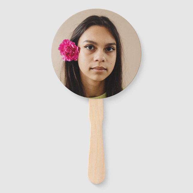 Fun Personalized Face on a Stick Photo Prop Hand Fan (Front)