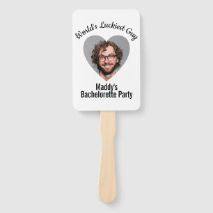 Fun Personalized Face on Stick Bachelorette Party Hand Fan