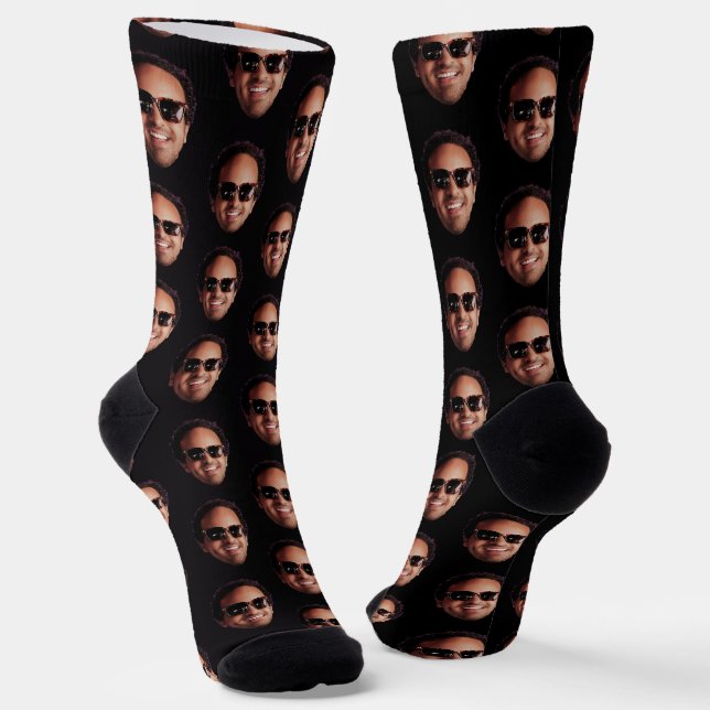Fun Personalized Face Photo Socks (Angled)