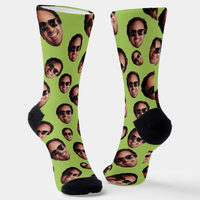 Fun Personalized Face Photo Socks (Angled)